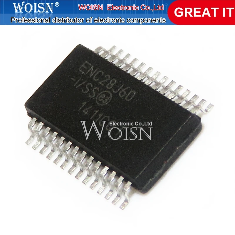 1PCS Chipset ENC28J60 ENC28J60-I/SS SSOP-28