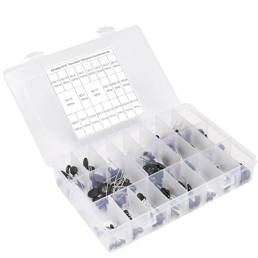 200PCS-NTC Thermistor Negative Temperature Kit for Automotive, Home Appliances, Industrial Temperature Measurement Sensing
