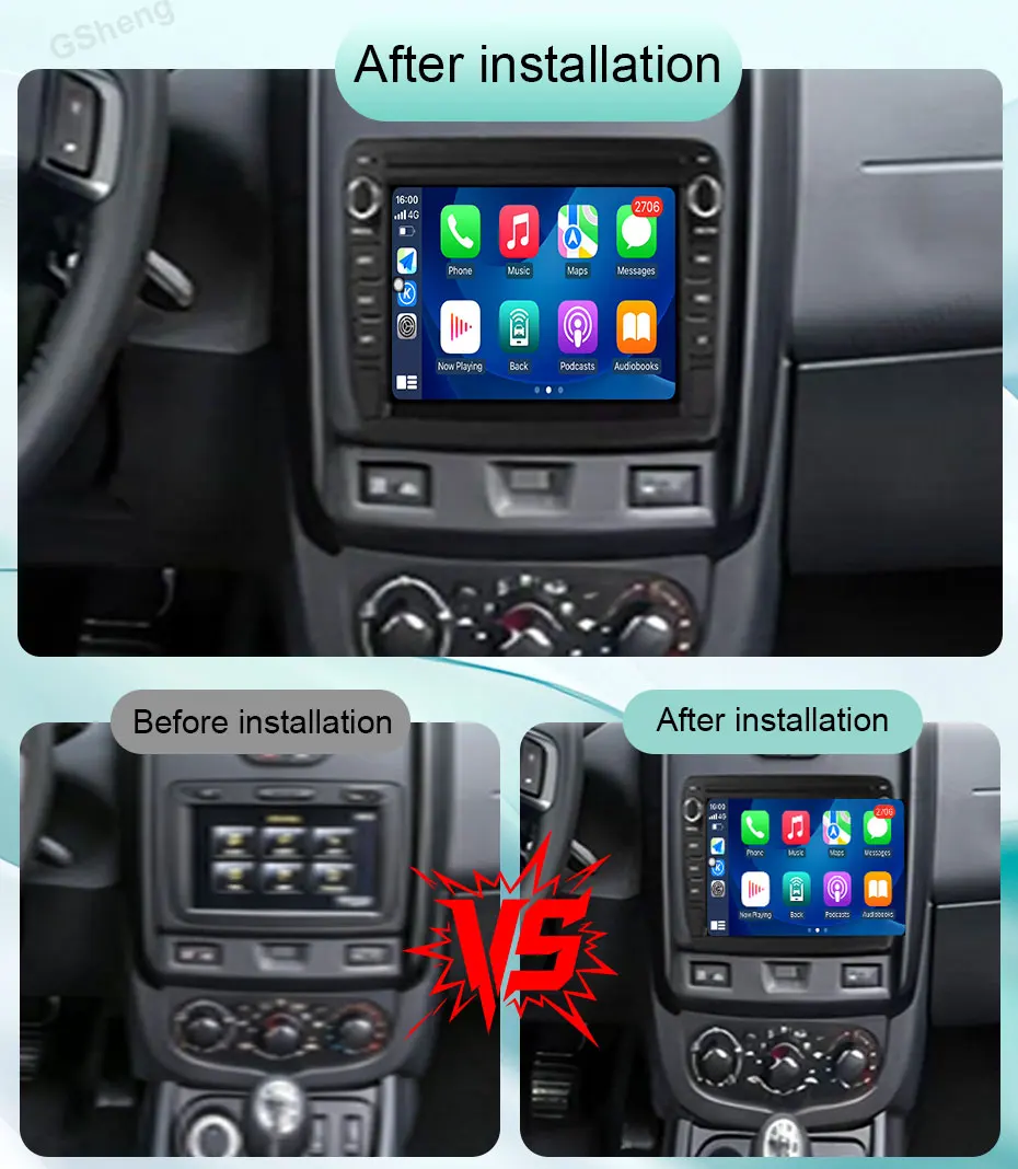 For Dacia Sandero Duster Renault Captur Lada Xray 2 Logan 2 GPS Navi Player 7