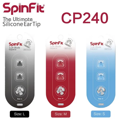 Spinfit-auriculares intrauditivos CP240 de doble brida, protectores de silicona patentados para DUNU FiiO