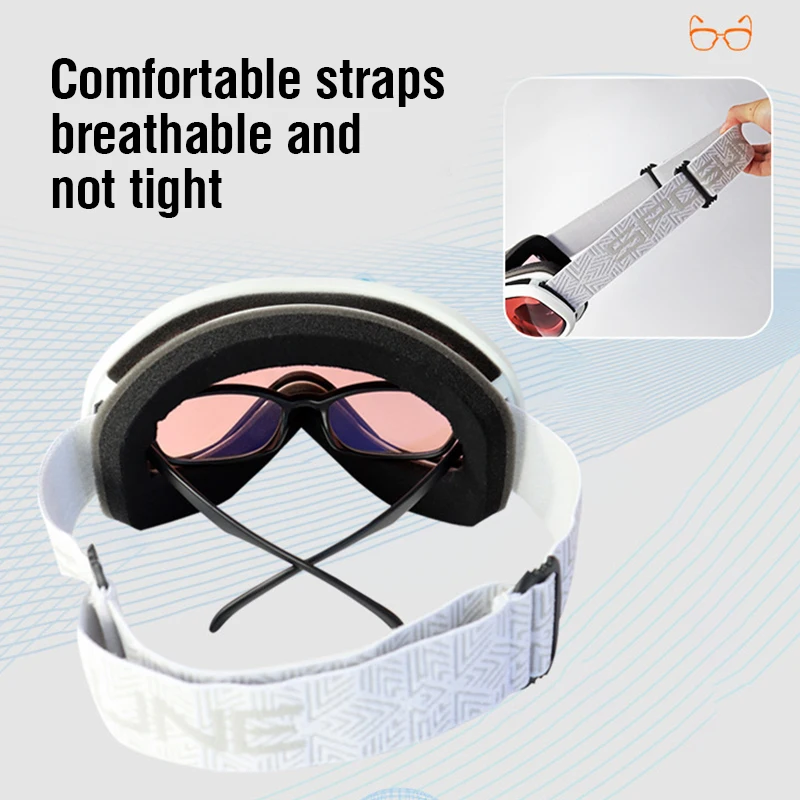 Ski Goggles Double Layers UV400 Anti-fog Big Ski Mask Glasses Skiing Snow Men Women Snowboard Goggles Skiing Sunglasses Eyewear