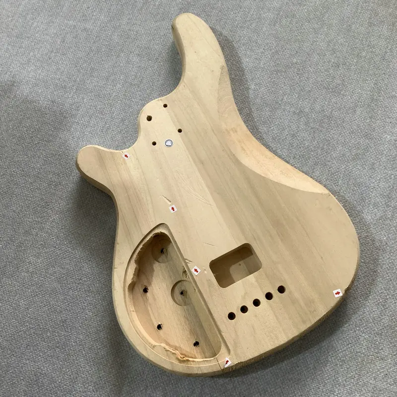 Custom Order  5 Strings Electric BASS Body Active PickupsBasswood With Maple  String Through for Replace and Luthier GB648