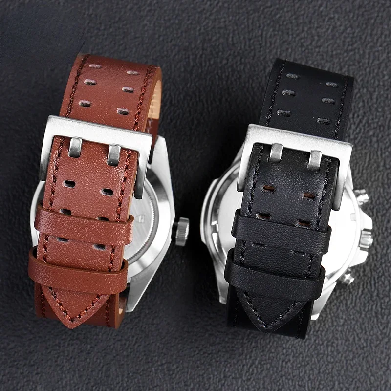 Genuine Leather Watch Strap for Hamilton Sports H70655733 H70595593 Aviation Field Jazz Khaki Series Watch Band 20 22mm Men