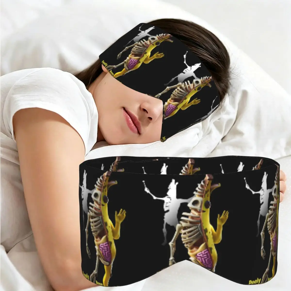 Peely Bone sleep eye mask Light Blocking Portable Eye Cover for Girls Boys Office Nap Party Gift Eyeshade eyepatch