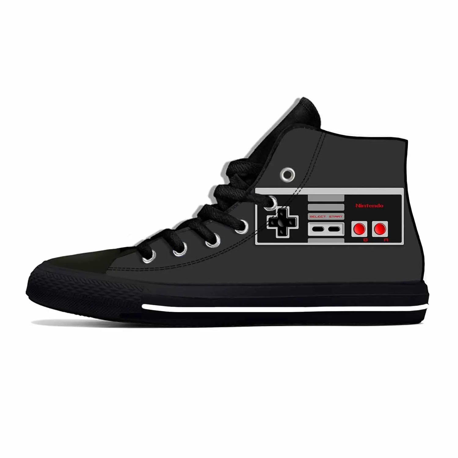 Sepatu sneaker pria wanita, sepatu kain kasual Game Video Game Anime kartun, ringan, bersirkulasi motif 3D