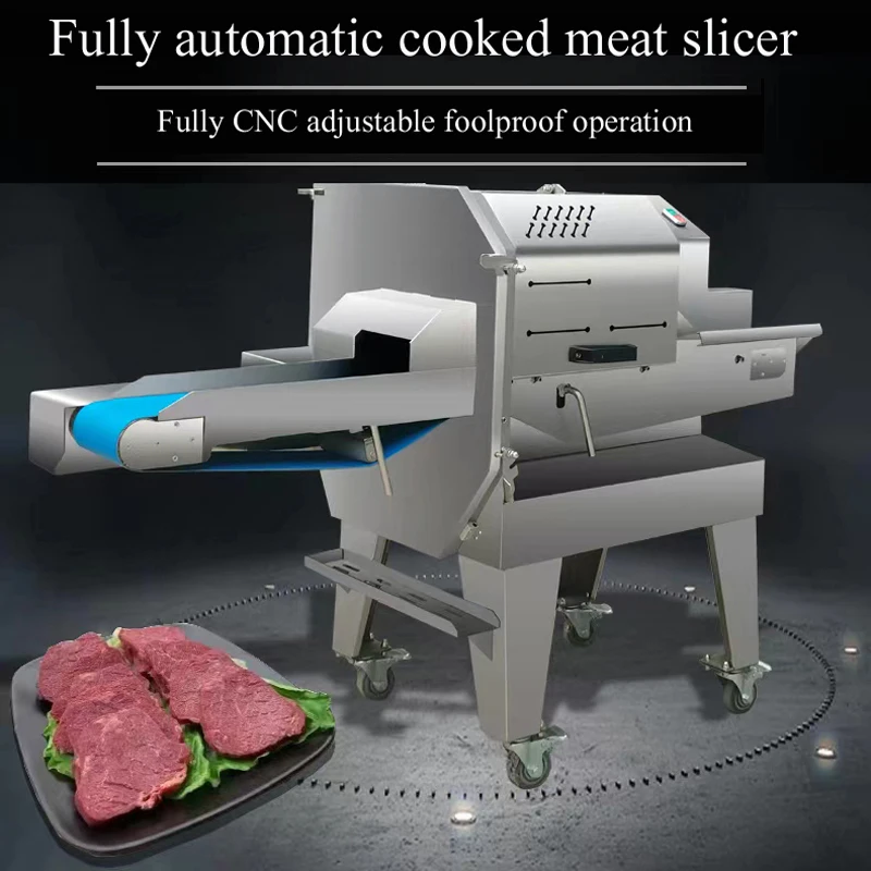 Electric Automatic Cooked Meat Beef Cutter Bacon Sausage Slicer Slicing Machine Cutting Machine Steak Slice Cutting Machine