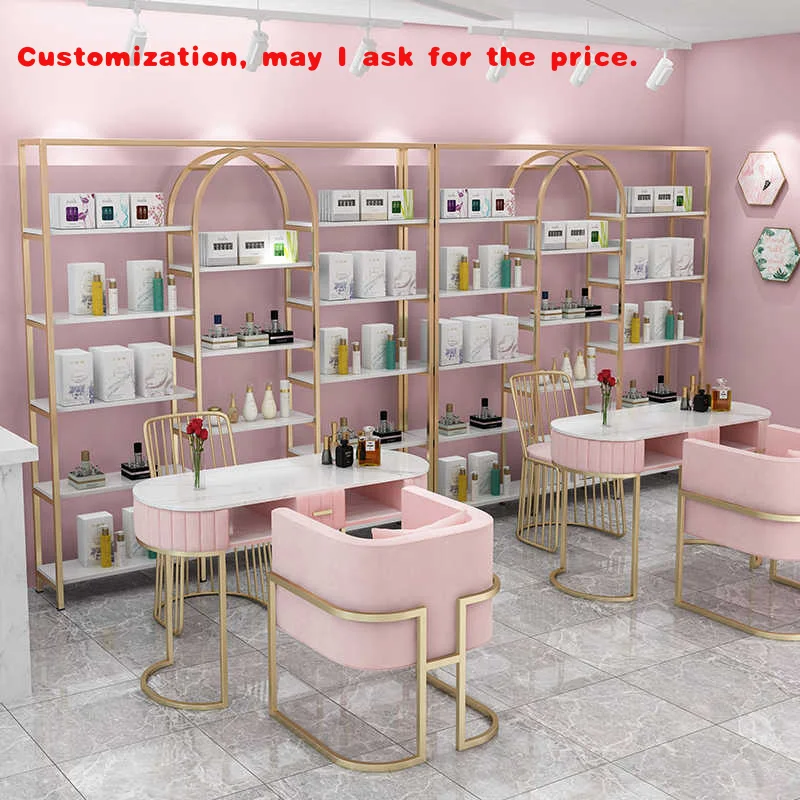 

custom.Custom Cosmetic Shelves Display Cabinet Stand and Makeup Display Wall Showcase Retail Makeup Store