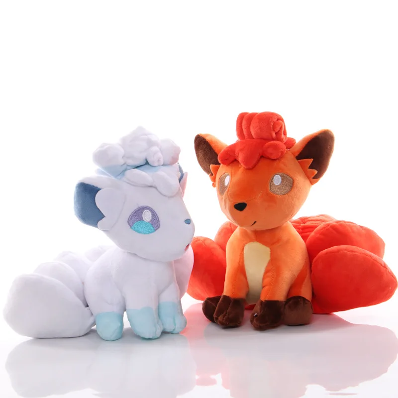 New Pokemon Vulpix Plush Toys Kawaii Alola Vulpix Plush Doll Soft Stuffed Cartoon Animal Doll Home Decor Birthday Gift for Kids