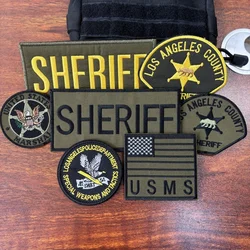 US Security Patch Tactical Identification Emblem Embroidered Patches Military SHERIFF Morale Badge Tank Top Backpack Stickers