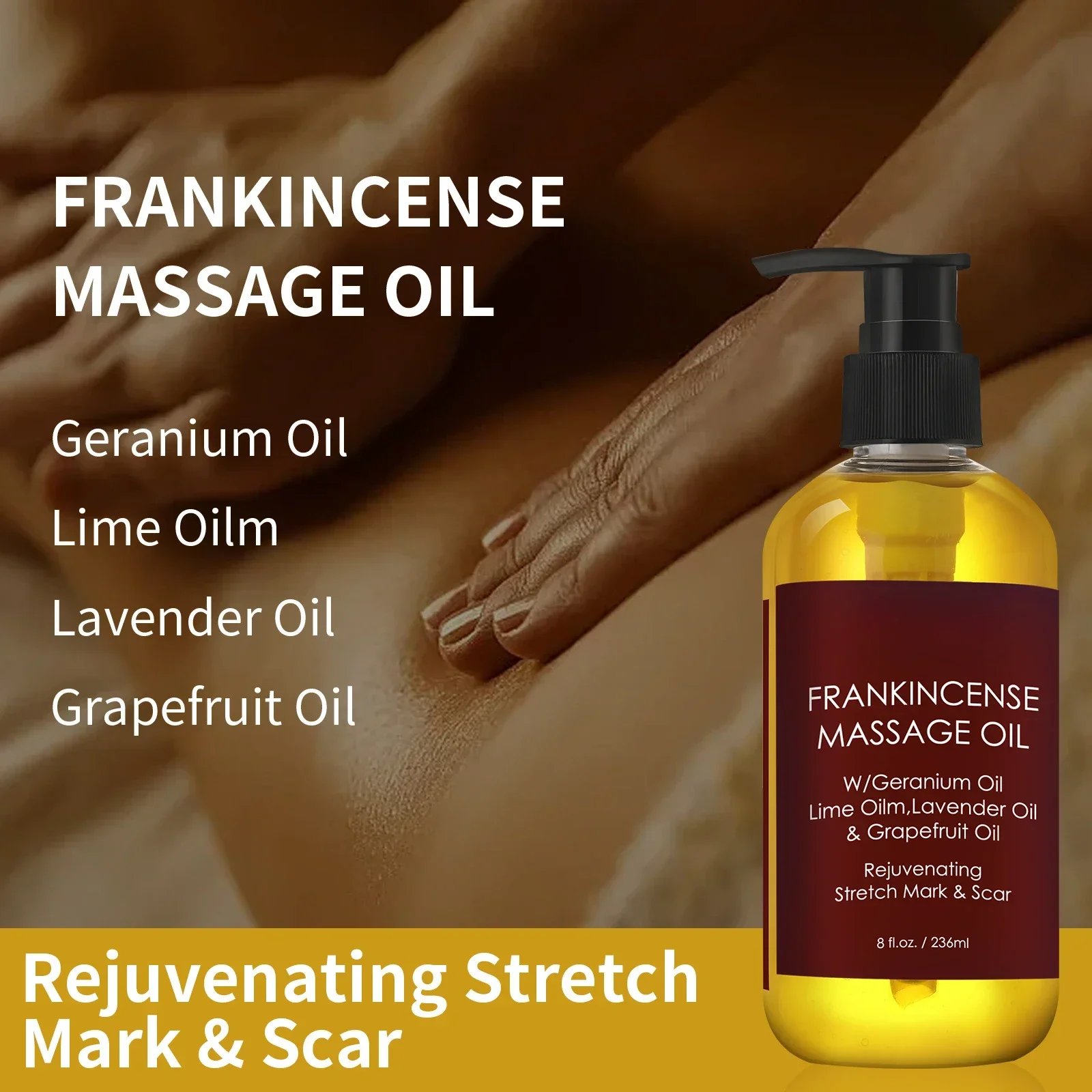 Body Massage Oil Lavender Herbal Salon Push Back Shoulder Neck Scraping Relaxing Muscles Activating Massage Essential Oil