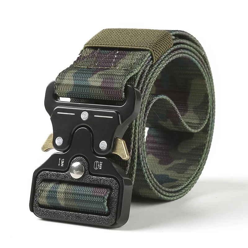   Belts Green Yellow Blue Black - Belt  Men  Canvas Camouflage Waistband Outdoor Hunting Hiking Tools