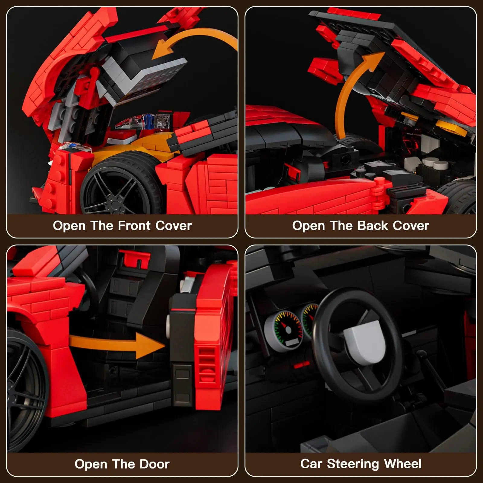 قالب الملك 10117 ألعاب السيارات التقنية الأحمر Lykan الرياضة سباق السيارات بنة التجمع سيارة الطوب مجموعة الاطفال هدية الكريسماس #2