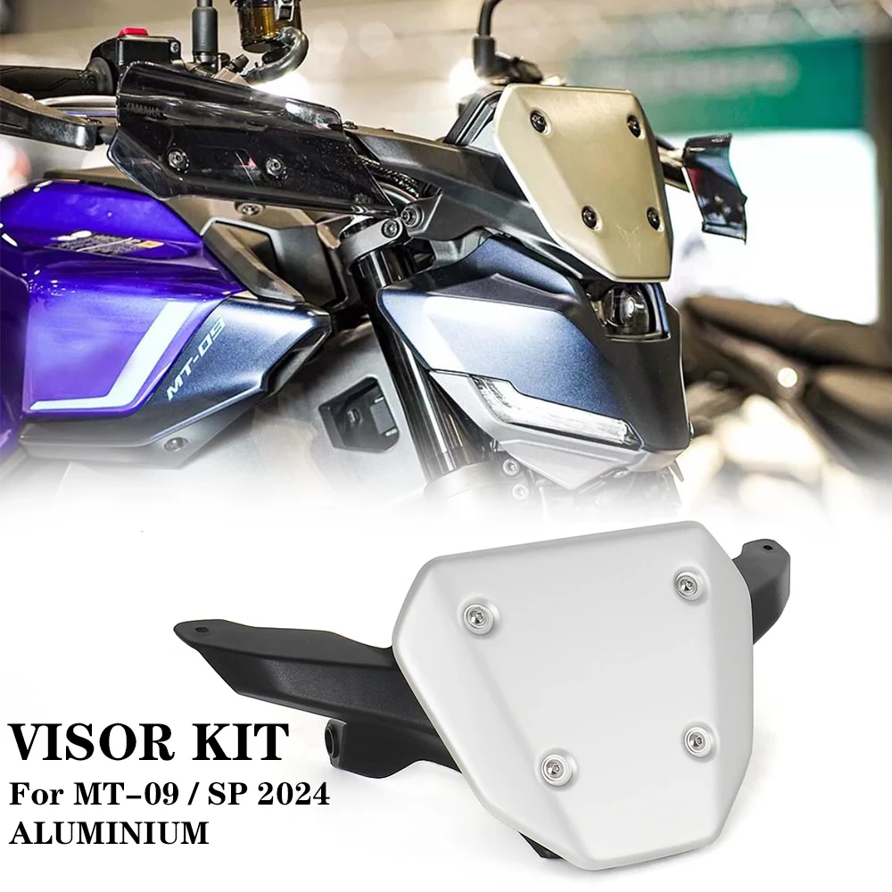

Для Yamaha MT 09 MT-09 mt09 MT09 2024, лобовое стекло, алюминиевый дефлектор ветрового стекла, комплект аксессуаров для мотоциклов