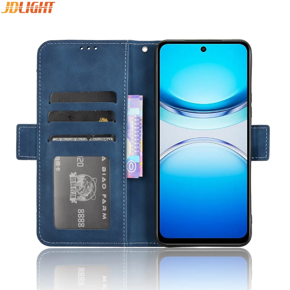 

Wallet Cases For VIVO Y39 5G / Y300i Leather Case, Magnetic Closure Book Flip Cover, Photo Card Holder, Mobile Phone Bags