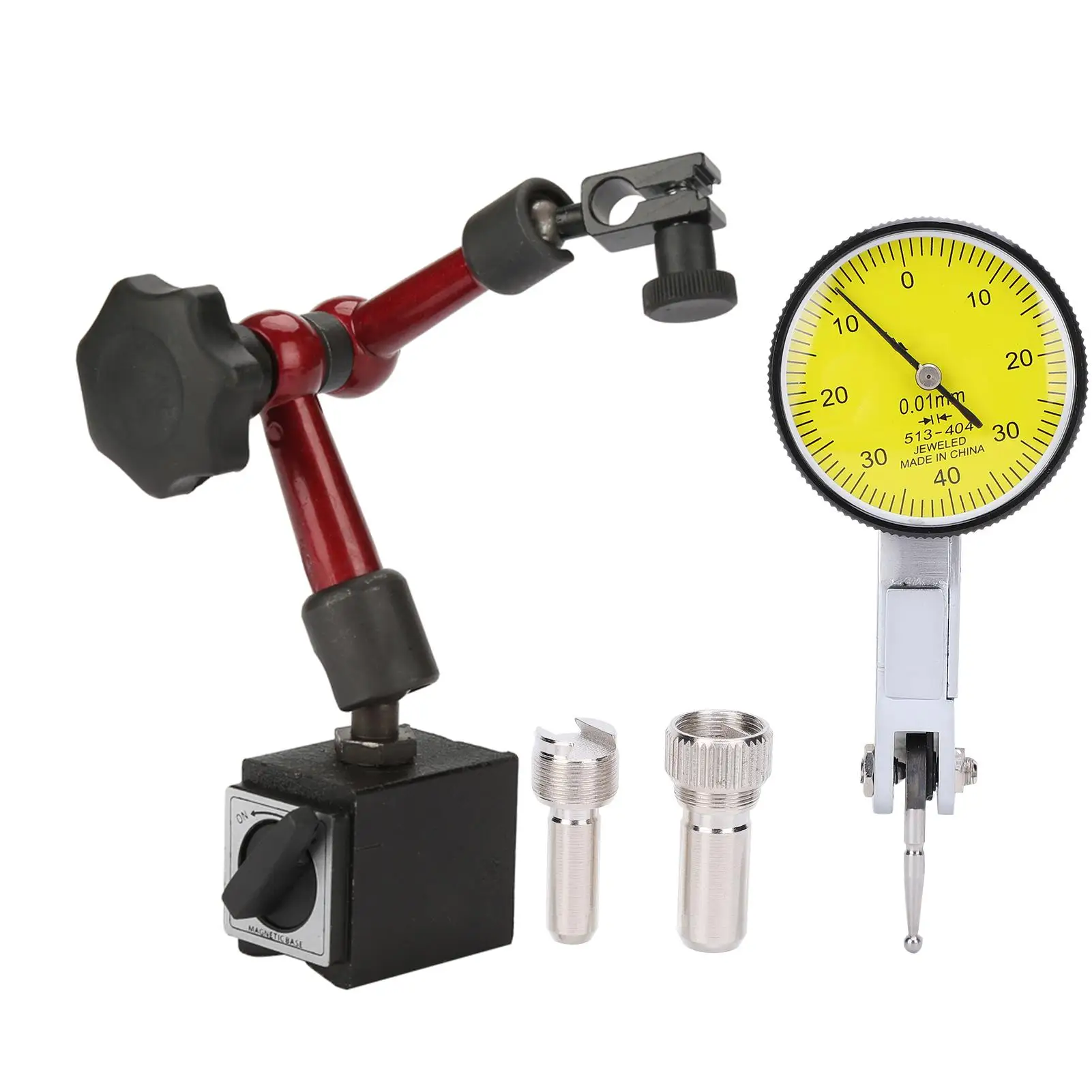 Adjustable Magnetic Gauge Holder with Lever Dial Test Indicator - Strong Base for Accurate Measurements