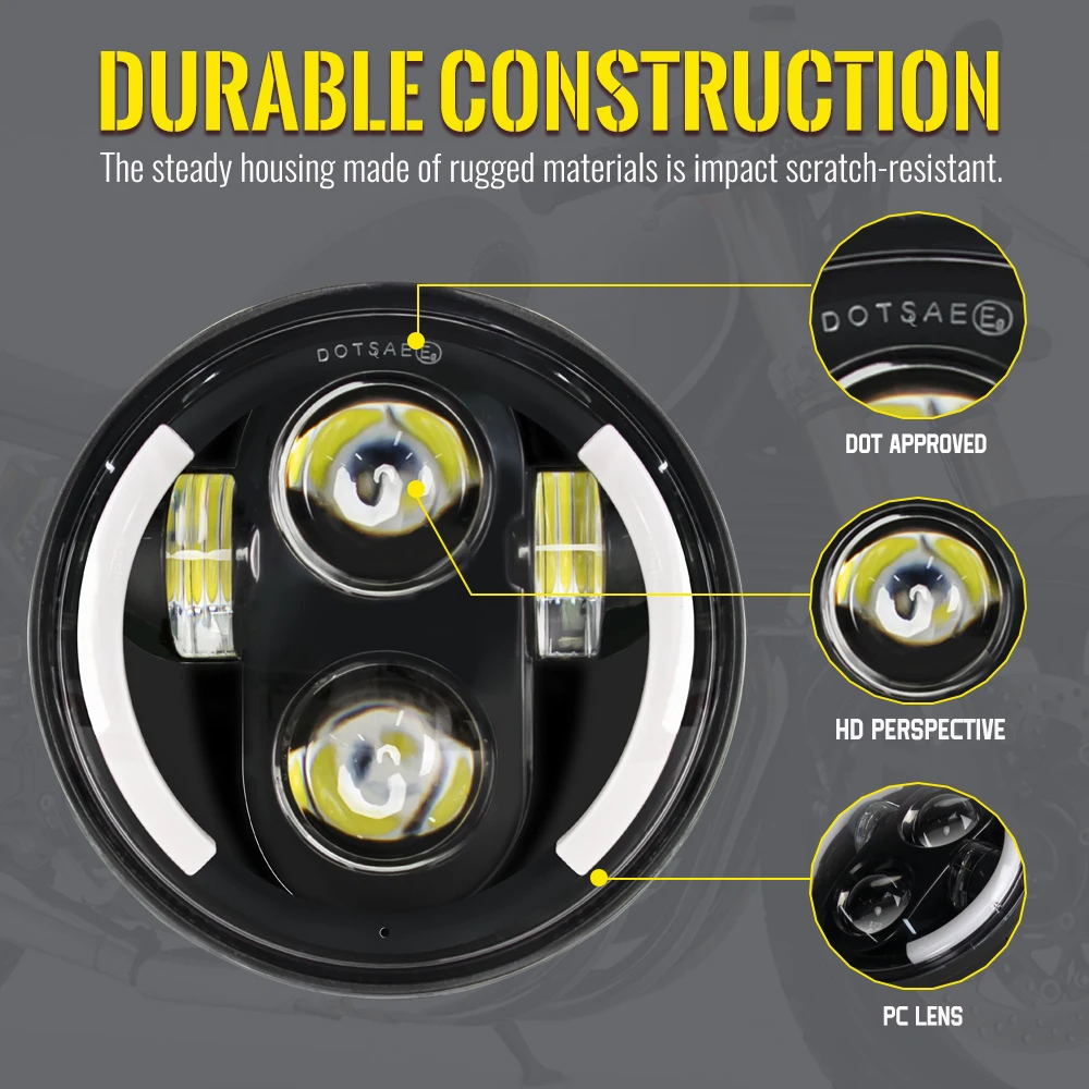 5.75 Inch LED Headlight Projector for Triumph Rocket III Speed Triple Street Triple Motorcycle view 4