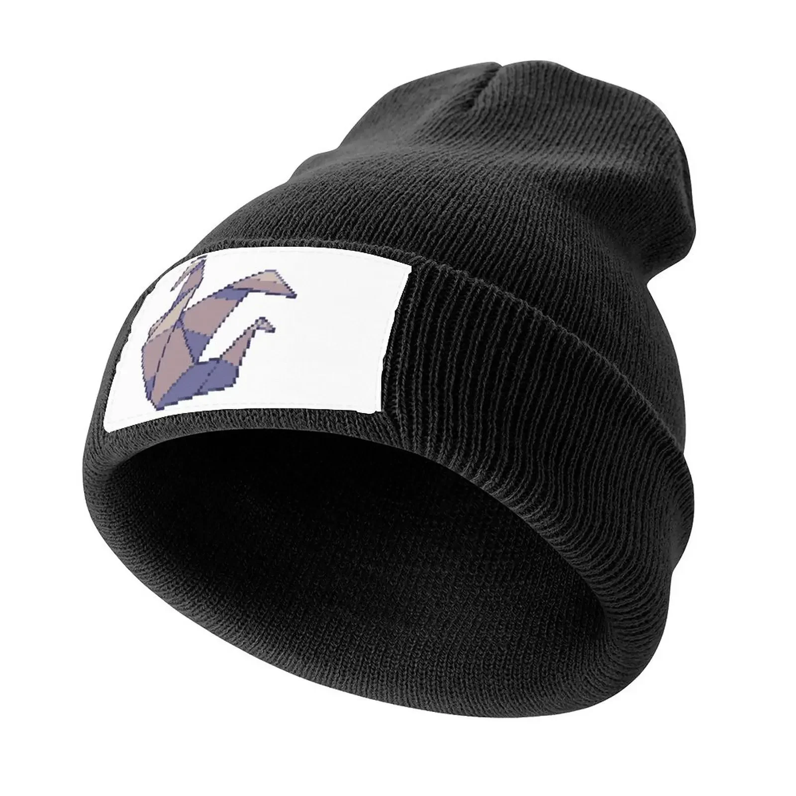 Origami Swan Knitted Cap Sunscreen Sun Cap Bobble Hat Woman Hats Men's