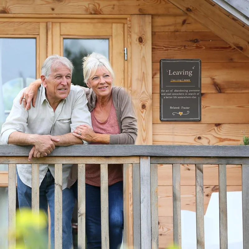 Regalos de jubilación, letrero de compañero de trabajo para mujeres y hombres, letreros de estaño de metal vintage, regalo de jubilación, decoraciones de jubilación, jubilación G