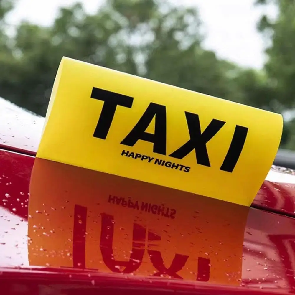 Taxi Logo Car Washing Label Logo Sticker,Creative Waterproof Sunscreen Window Rear Door Decoration Toy Sticker