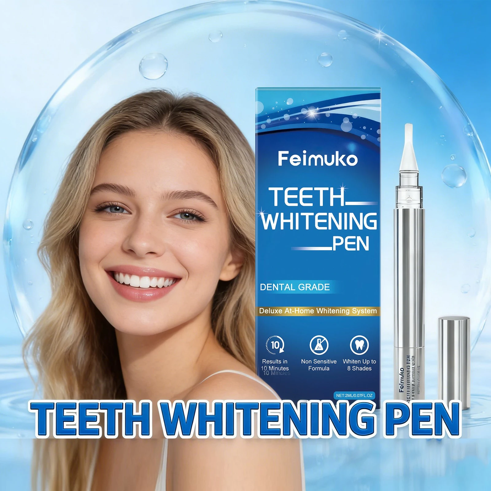

Teeth Whitening Serum Pen Brighting Teeth Effectively Removes Dental Plaque Freshens Breath Non Sensitive Portable Oral Care 2ml