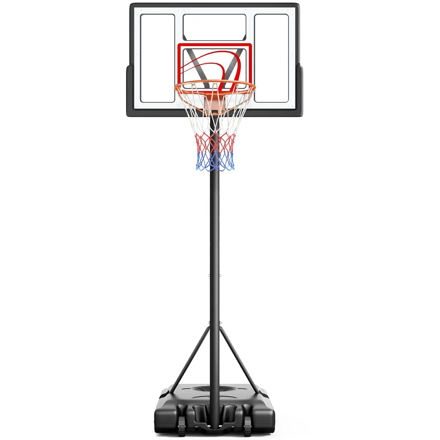 Adjustable Basketball Hoop Outdoor 10FT, Basketball Portable Hoops & Goals, 44 Inch Backboard, for Kids, Youth, and, Custom