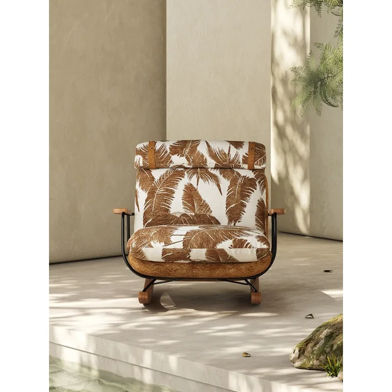 

Italian rocking chair light luxury modern simple home lazy recliner