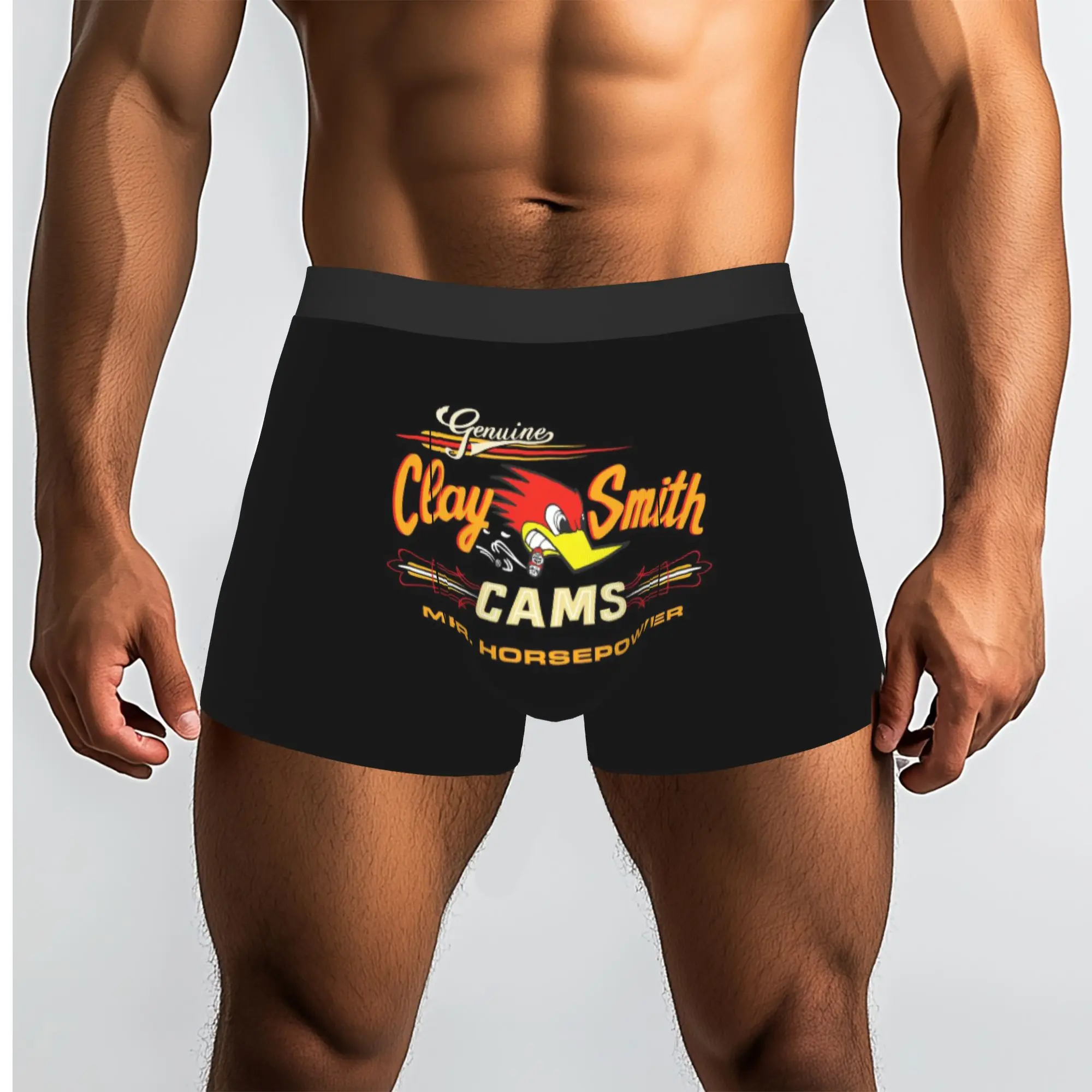 Customized Clay Smith Cams Mr. Horsepower Underwear Male Printed Racing Motor Motocross  Boxer Briefs Shorts Panties Breathable