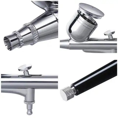 ग्रेविटी डुअल-एक्शन मिनी एयरब्रश पेंट नेल स्प्रे गन मेकअप पेंट सेट फेस टैटू आर्ट ब्यूटी इंकजेट कार रिपेयर DIY टूल 10 best sales मिनी एयरब्रश - №1