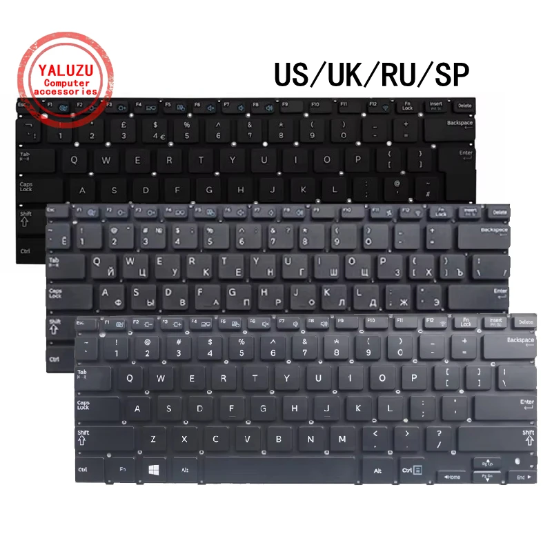 US/UK/RU/SP NEW Laptop Keyboard For Samsung NP 530U3C 530U3B 532U3C 532U3X 535U3C 535U3X 540U3C 542U3X XE500T1C XE700T1C