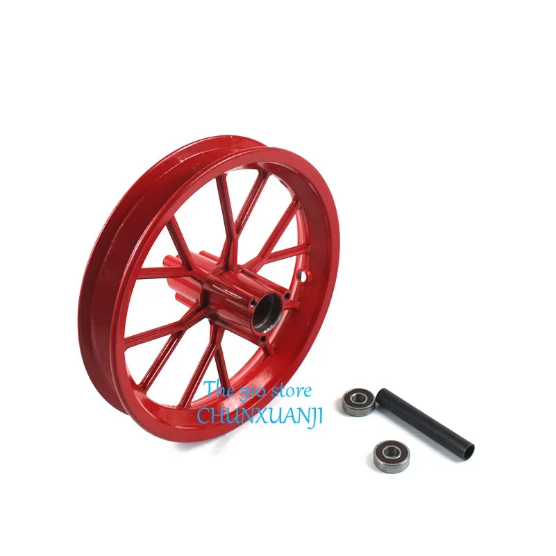 Pair Front Rear 121/2 x 2.75 Tire Wheel Rim Replacement for 49cc Mini Moto Pocket Dirt Bike, red