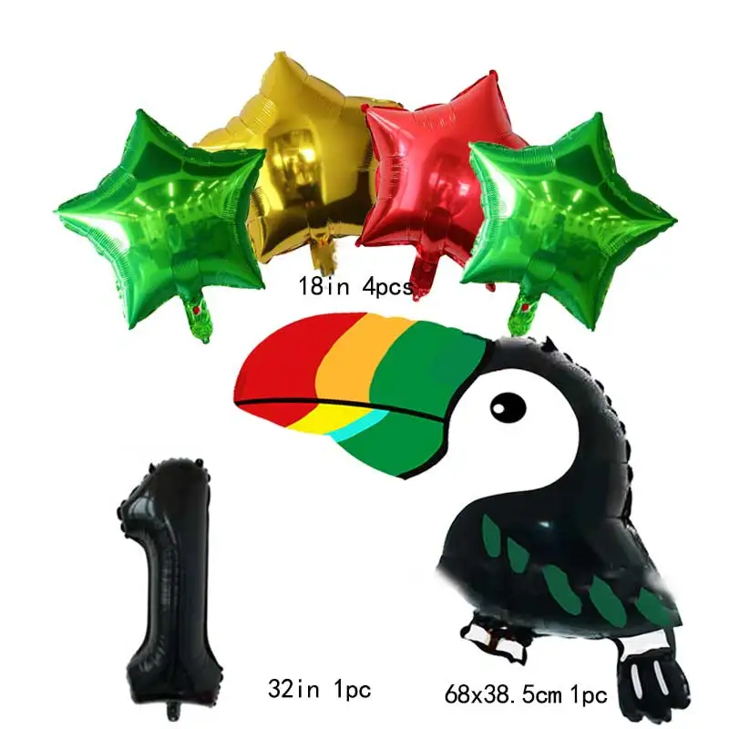 بالونات فويل توكو توكان لوازم حفلات أعياد الميلاد للفتيات لتزيين طيور الحيوانات هدية استحمام الطفل #6