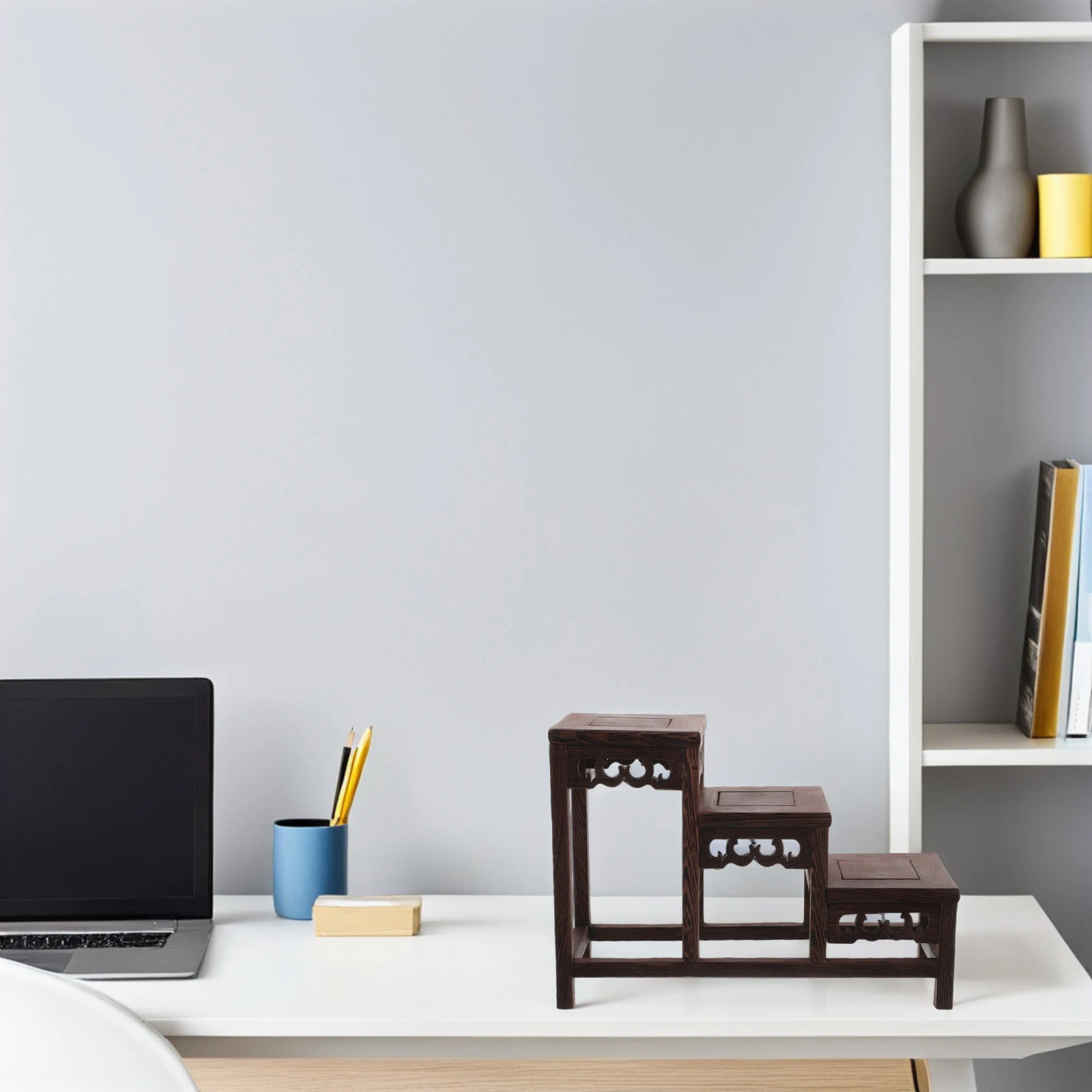 

Rack Figurine Display Shelf Wood Standing Plants Stand Storage Shelf Living Room Shelving Wood Shelving