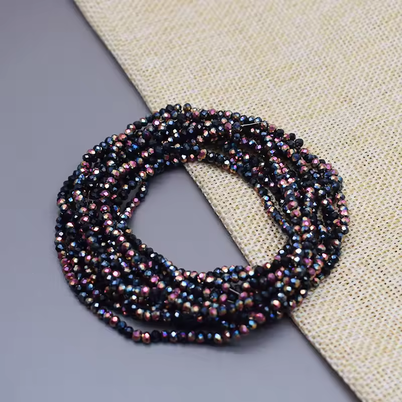 Yanqi 2 3 4mm Rondell Austria Faceted Crystal Beads Round Glass Beads Loose Spacer Beads for Jewelry Making DIY - Image 11