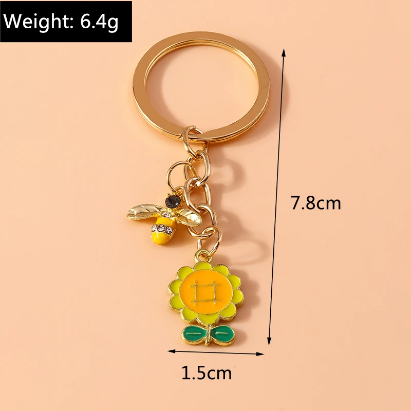 Niedliche Emaille Elefant Katze Schlüssel bund Frauen Mädchen Tier Schlüssel ring Anhänger für Auto Schlüssel halter Handtasche Charms DIY Schmuck Geschenk – Detail 13