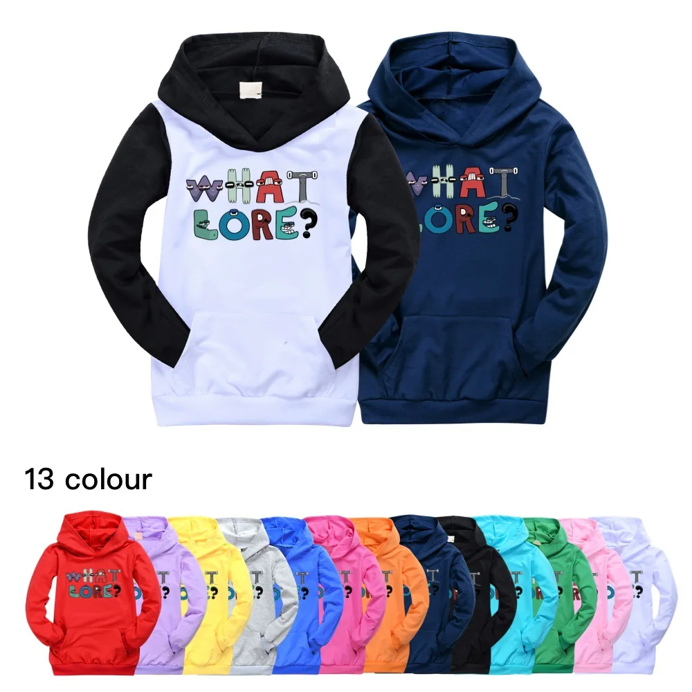 

Kids Girls Sweatshirt Spring Autumn Boys Hoodies Alphabet lore Long Sleeve Hoodie T-shirt Top Teens Children's Coat Clothing