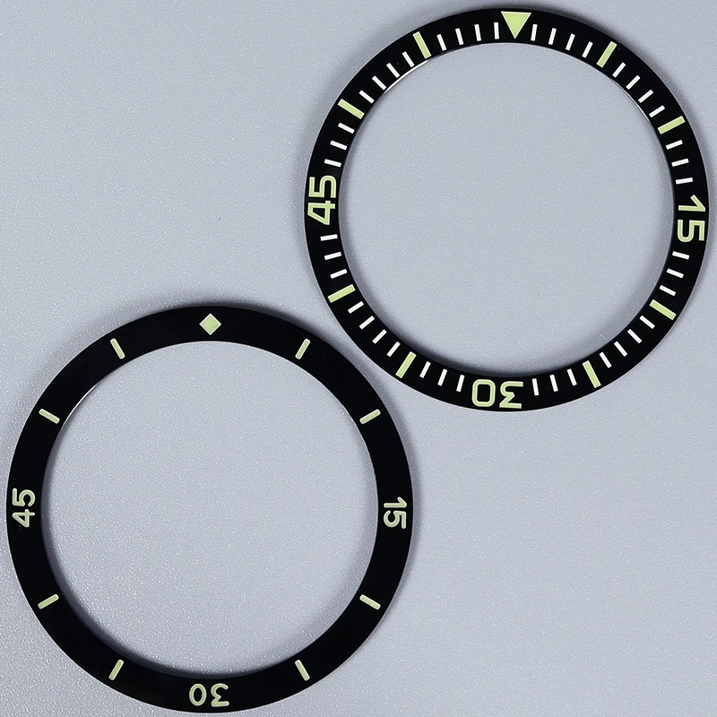 37.8mm*31.3mm Luminous Ceramic Watch Bezel insert Ring For 40MM Mod Retro First Year Fifty Seek Series Watch Case Replace Bezel