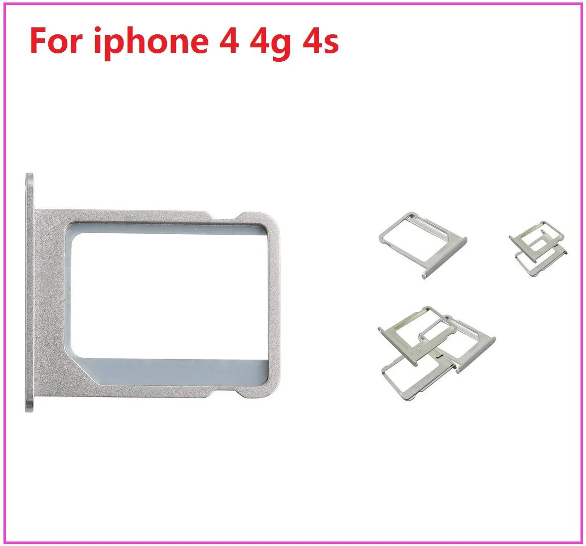 Genuine new Sim Card Tray & Sim card adapter for iPhone 4 4s 5 5S se sim card Slot Holder Gold silver black colors replacement