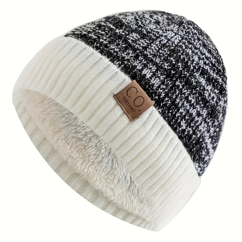 Damenmütze ohne Krempe, warm gefütterte Strick-Skimütze für Damen und Herren, geeignet für warme Alltagskleidung im Herbst und Winter. – Detail 8
