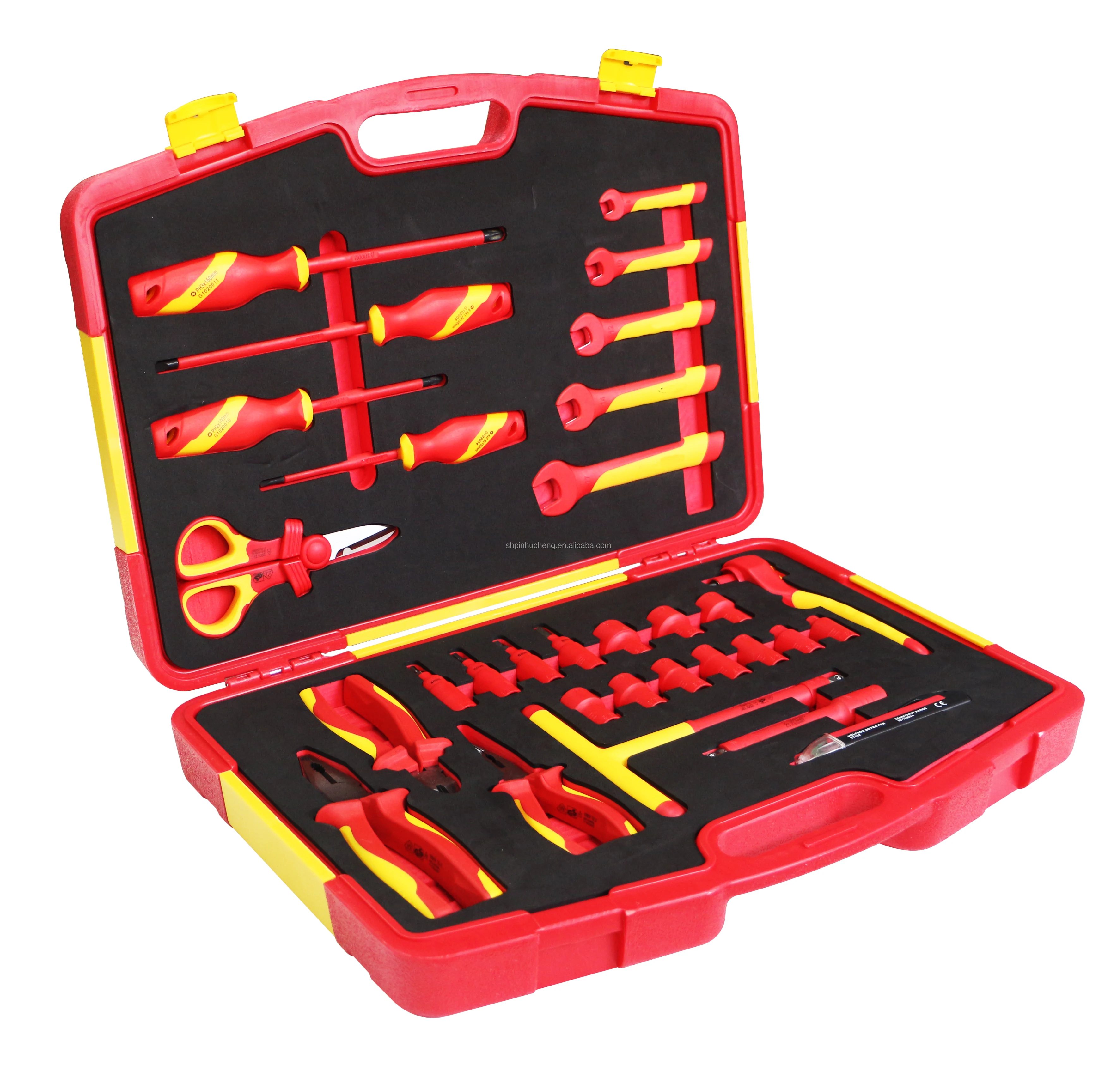 31PCS Insulated Open-end Wrenches With VDE Sockets, 1000V Automotive Repair Tools