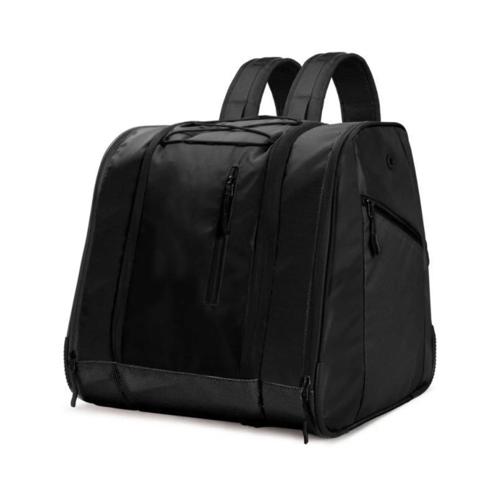Ski Boot Bag with Front Zip Pocket and Side Storage for Cabin Vehicle or Slope Trips