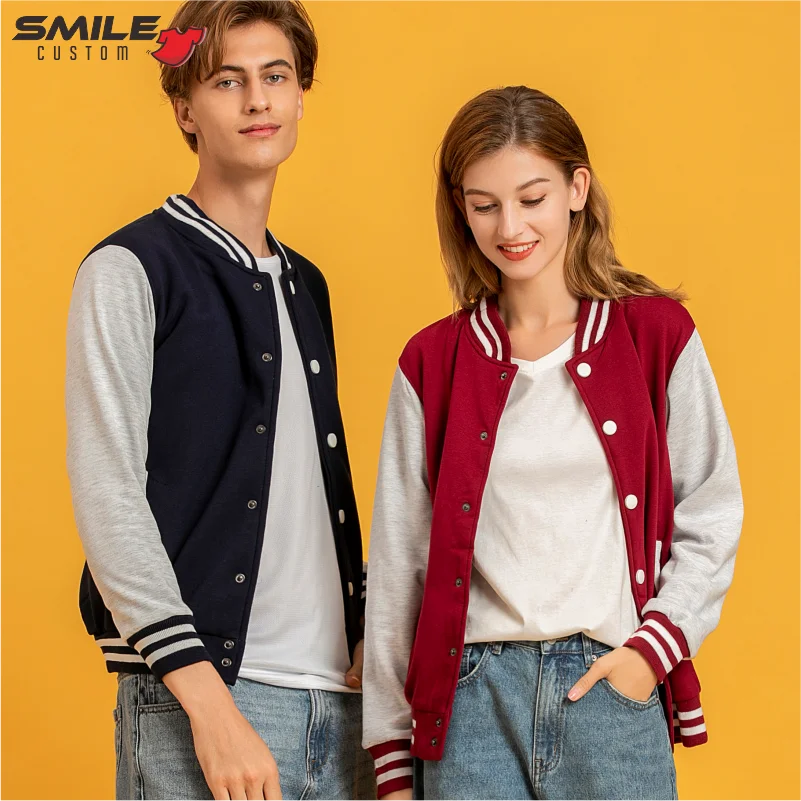 Winter Fashion Men Women Baseball Uniform Custom Print Logo Plus Velvet Warm Jacket Embroidery Pattern Casual Sweatshirt Design