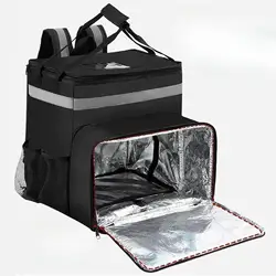 Large Pizza Delivery Backpack Reusable Waterproof Warm Food Bag for Travel Picnic Parties Outdoor Events Catering Delivery Bike