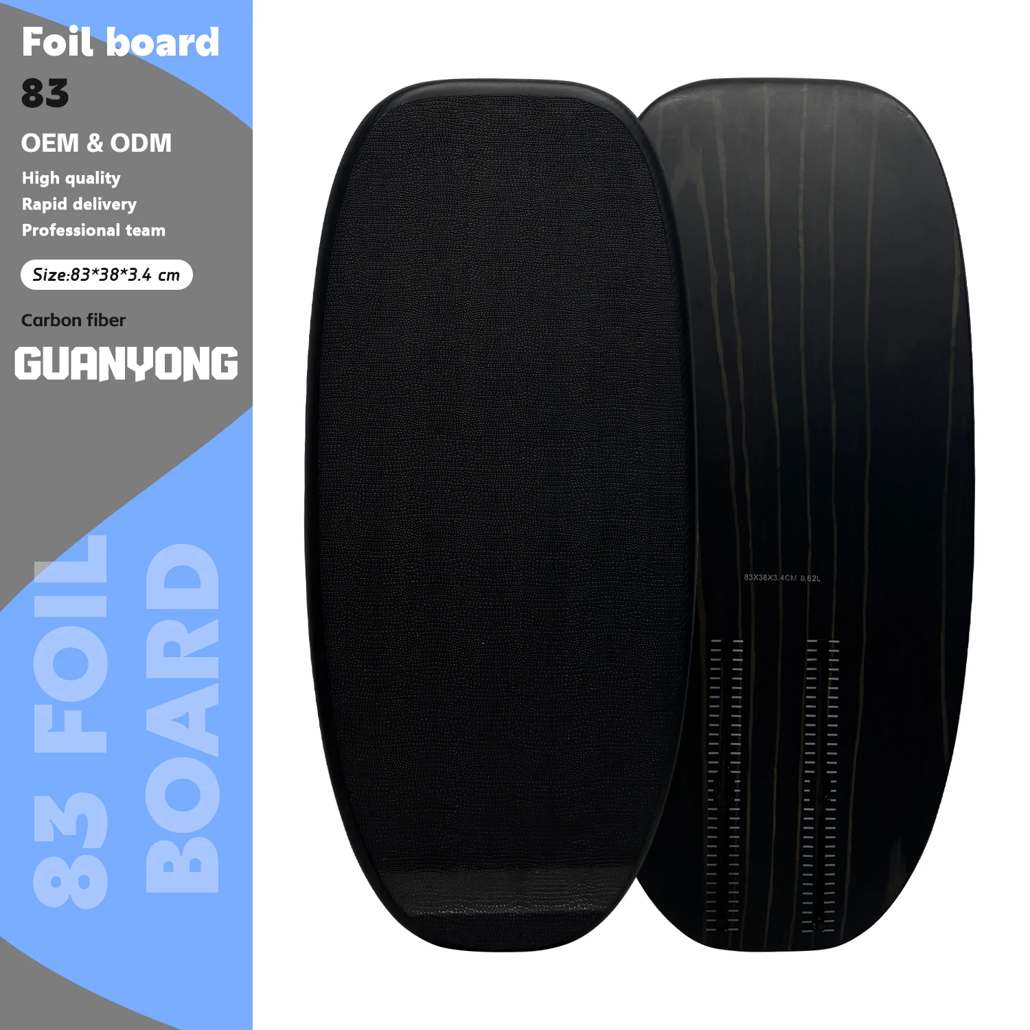 83CM Lightweight Carbon Wave Hydrofoil Surfing Wing Foil Fin Play Pumping Pump Efoil Surfboard for Foil Ocean Waters Board