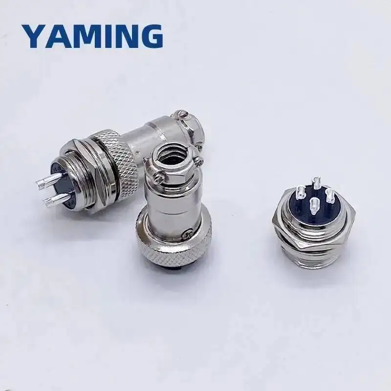 10pcs GX16 Metal Aviation Socket Coupler Male-Female Connector 2/3/4/5/6/7/8/9 Core Electric Cable Terminal Fix Butt Mobile Type - view 5