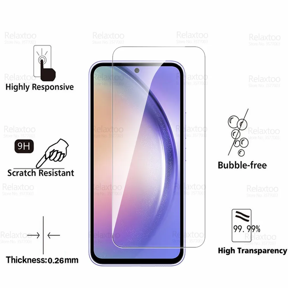 6in1 Camera Tempered Glass For Samsung Galaxy A54 Screen Protector Samung A 54 54A 5G SM-A546B 2023 Armor Cover Protective Film