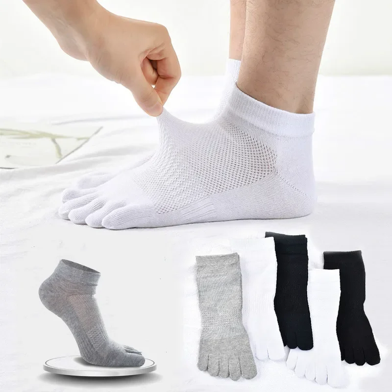 1 Pair Socks Sports Hot Selling Mens 5 Toe Socks Cotton Breathable Finger Sports Socks