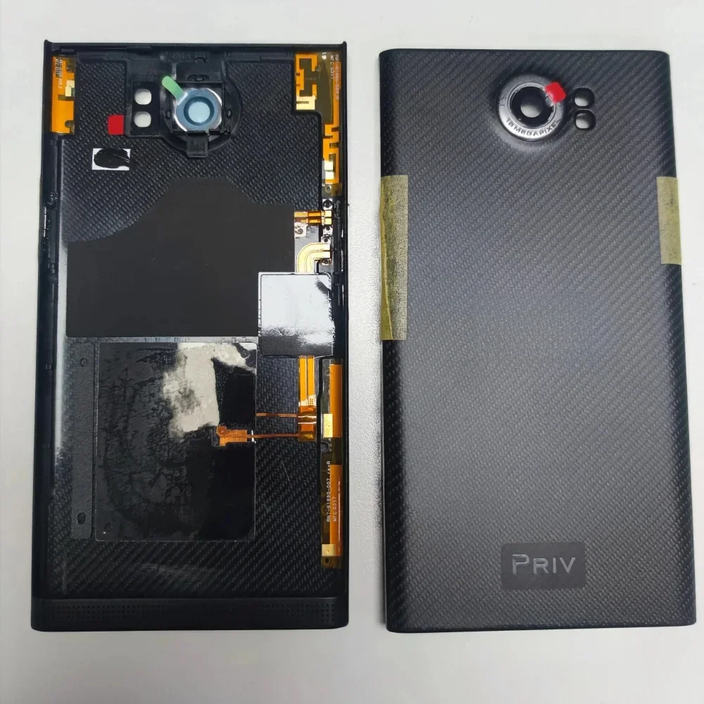 New backshell Cover For Blackberry Priv Rear Housing Back Case With Side Buttons Camera Lens Priv Replacement Part