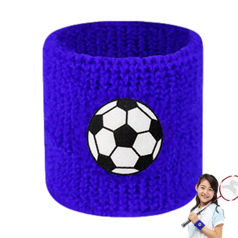 Basketball Wristbands Kids Colorful Thick Sweat Wrist Band Wristbands Sports For Running Cycling Yoga Basketball Stretchy