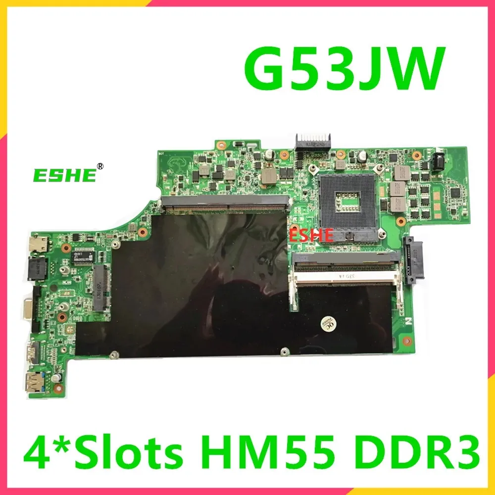 G53JW Laptop Motherboard For ASUS G53JW G53J G53 Notebook Motherboard 2 Memory Slots Slots 4 Memory Slots HM55 DDR3