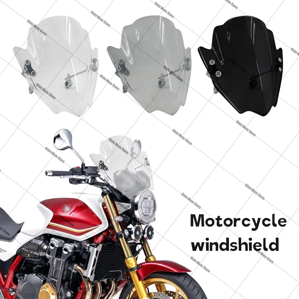 

FOR Honda CB 1300 cb1300 new Adjustable Windshield Universal Motorcycle Windscreen Deflector diámetro de 22.25.28 MM